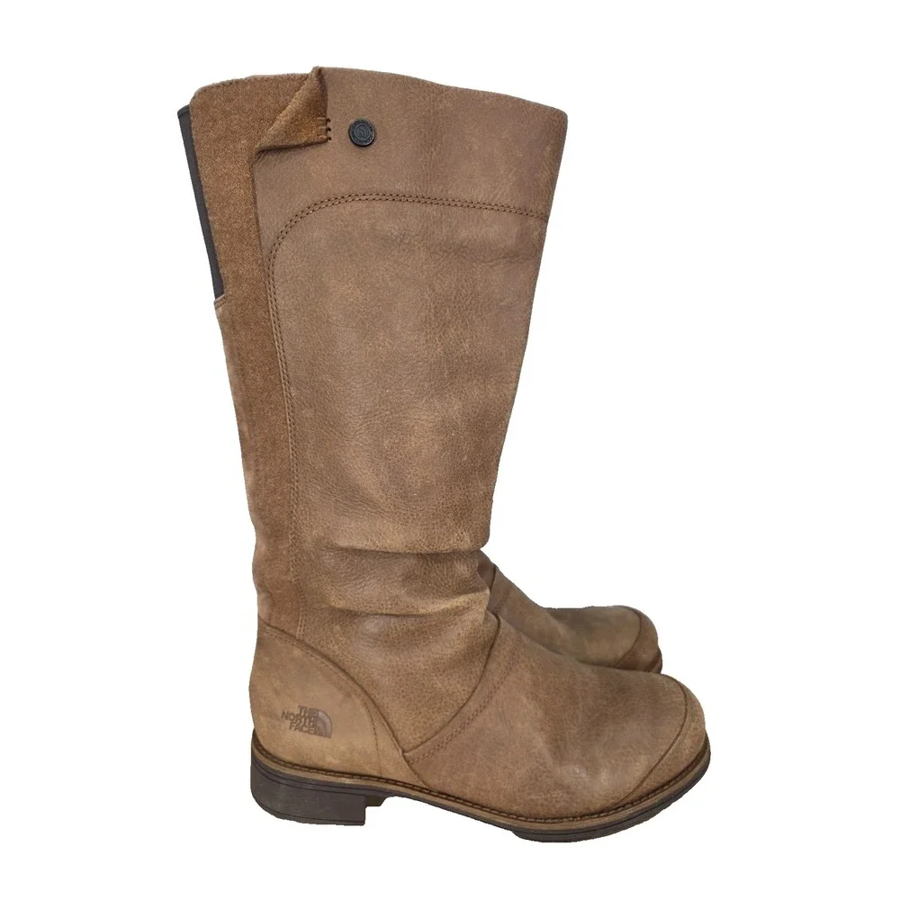 The North Face Bridgeton Riding Boots Womens 9.5 Brown Suede 200 Gram Waterproof